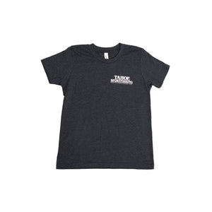 Heather Navy Kids Logo T-Shirt - Front