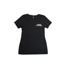 Load image into Gallery viewer, Black Women&#39;s Logo V-Neck - Front 
