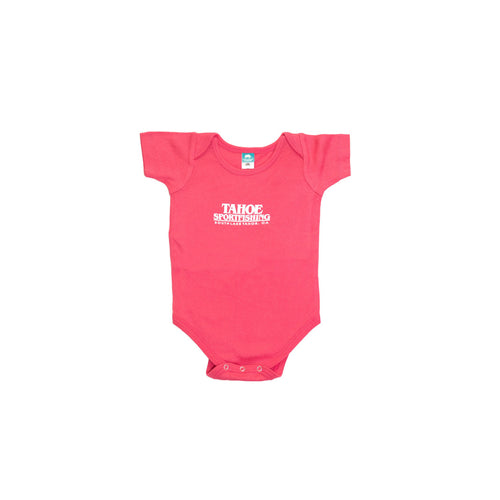 Pink Shut Up And Fish Baby Onesie - Front